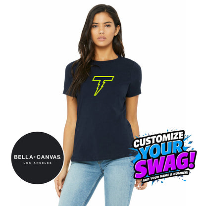 Bella + Canvas B6400 Women's Relaxed Jersey Short-Sleeve T-Shirt - Ponte Vedra Thunder Baseball