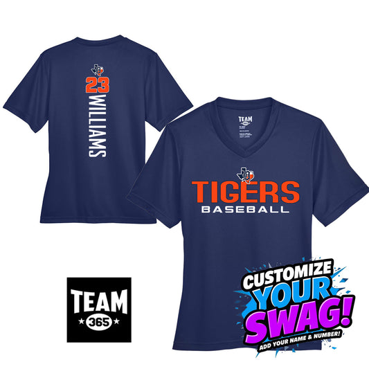 GAME TIME - Team 365 TT11W Women's Zone Performance T-Shirt - Dallas Tigers Baseball