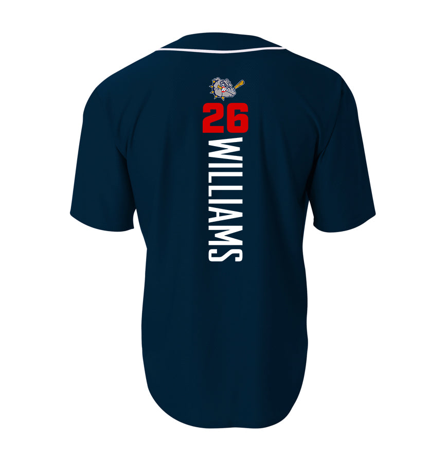 A4 Apparel N4184 Game Day Classic Baseball Jersey - Bloomingdale Bulldogs Baseball