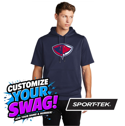 Sport-Tek Sport-Wick Fleece Short Sleeve Hooded Pullover ST251 - Pasco Stingers Baseball