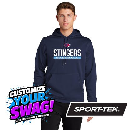 Sport-Tek Sport-Wick Fleece Hooded Pullover F244 - Pasco Stingers Baseball