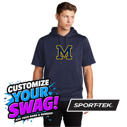 Sport-Tek Sport-Wick Fleece Short Sleeve Hooded Pullover ST251 - Midland Baseball
