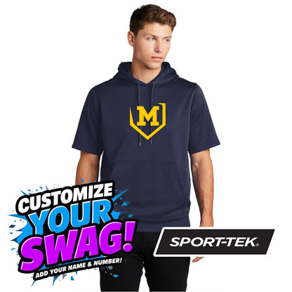 Sport-Tek Sport-Wick Fleece Short Sleeve Hooded Pullover ST251 - Midland Bandits Baseball