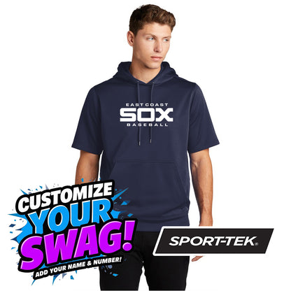 Sport-Tek Sport-Wick Fleece Short Sleeve Hooded Pullover ST251 - East Coast Sox Baseball