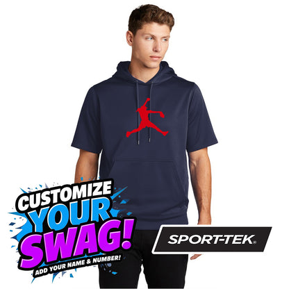 Sport-Tek Sport-Wick Fleece Short Sleeve Hooded Pullover ST251 - KY Rockers Softball