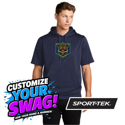 Sport-Tek Sport-Wick Fleece Short Sleeve Hooded Pullover ST251 - OBP War Hogs