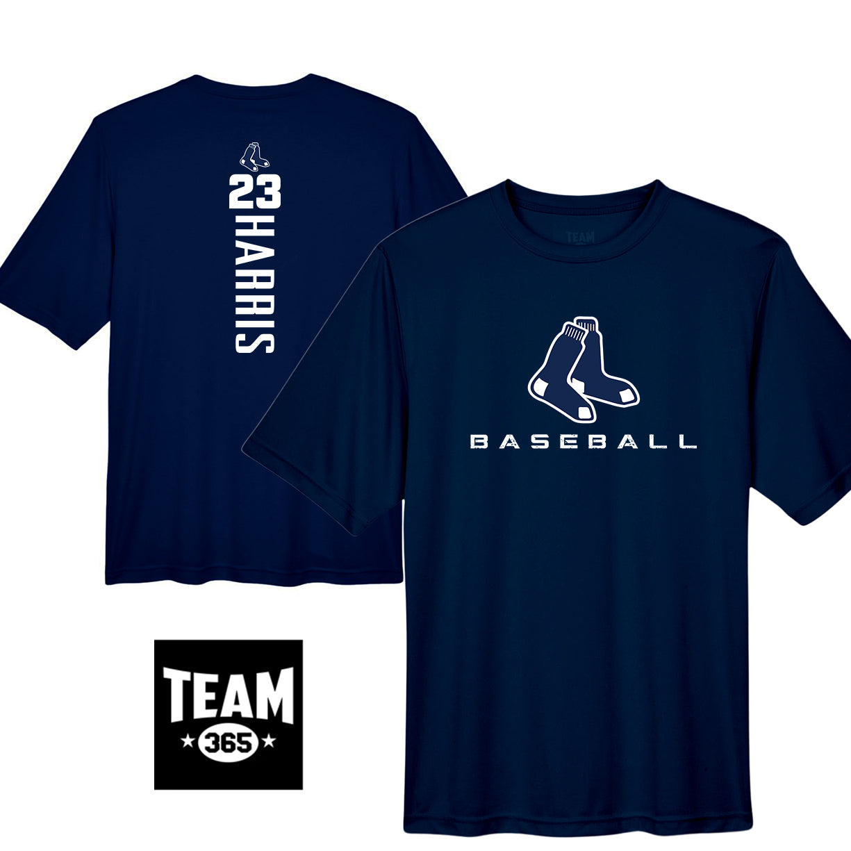 Team 365 Youth & Men's Zone Performance T-Shirt - Blue Sox Baseball
