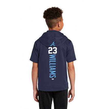 Sport-Tek Youth Sport-Wick Fleece Short Sleeve Hooded Pullover YST251 - Aces Baseball