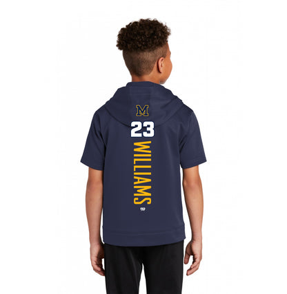 Sport-Tek Youth Sport-Wick Fleece Short Sleeve Hooded Pullover YST251 - Midland Baseball