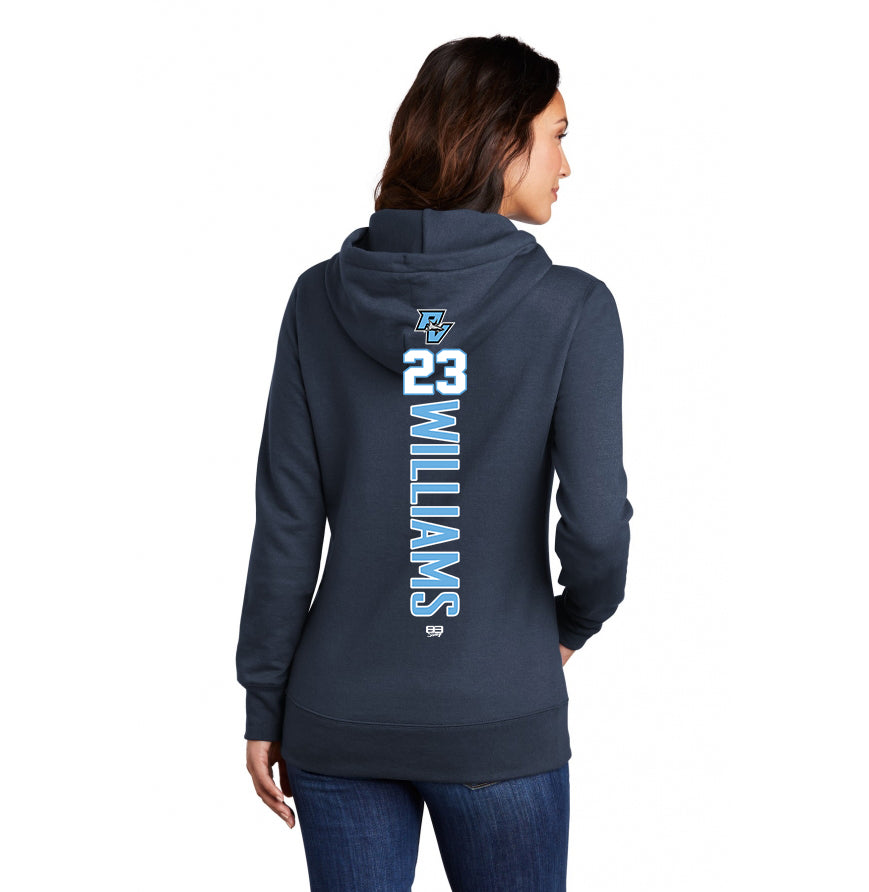 Port & Company Women's Core Fleece Pullover Hooded Sweatshirt LPC78H - PVAA Sharks Baseball