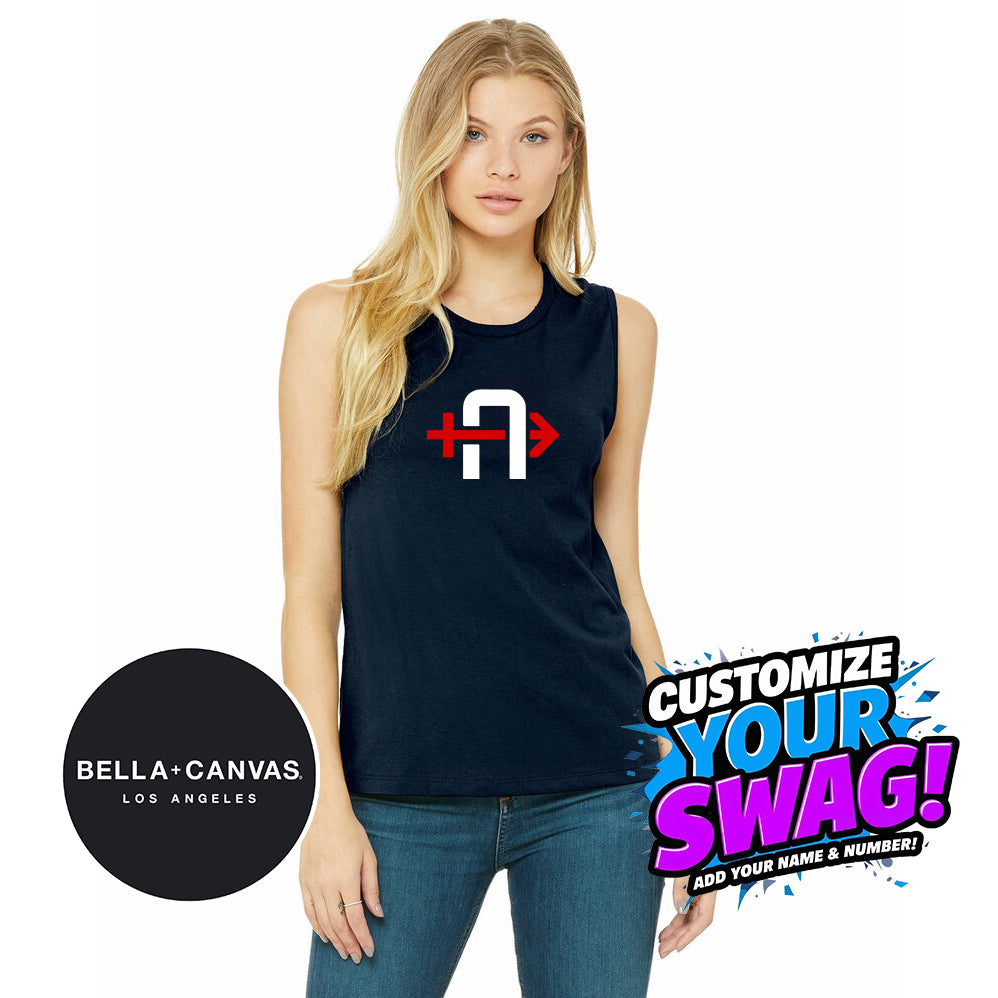 Bella + Canvas B6003 Women's Jersey Muscle Tank - Arrows Baseball