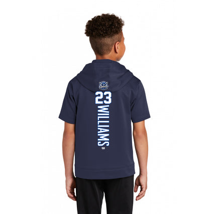 Sport-Tek Youth Sport-Wick Fleece Short Sleeve Hooded Pullover YST251 - LBK Outlaws Baseball