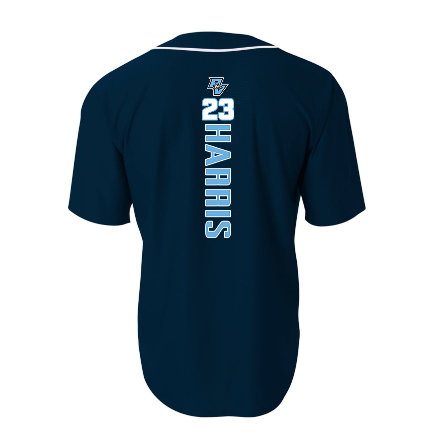 A4 Apparel N4184 Game Day Classic Baseball Jersey - PVAA Sharks