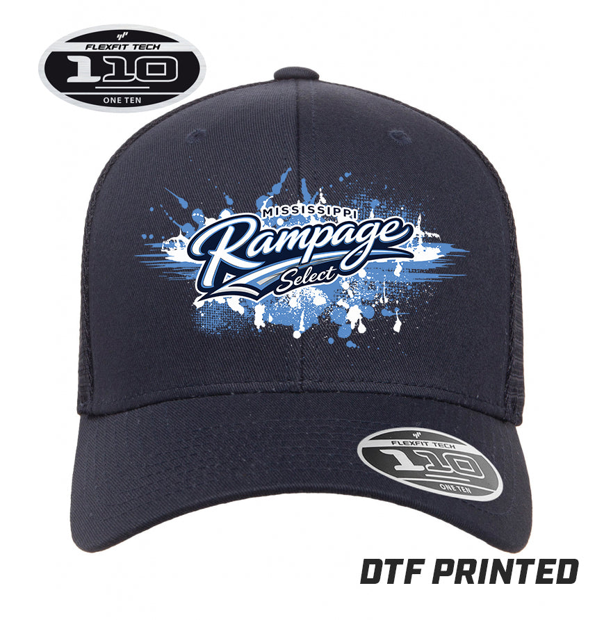 Flexfit 110M Adult 110reg Mesh Cap DTF PRINTED - Mississippi Rampage Select Softball