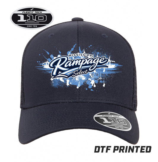 Flexfit 110M Adult 110reg Mesh Cap DTF PRINTED - Mississippi Rampage Select Softball