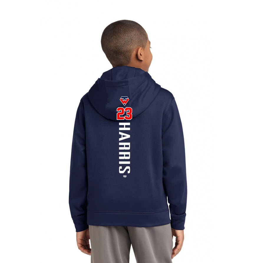 Sport-Tek Youth Sport-Wick Fleece Hooded Pullover YST244 - Tampa Warriors Baseball