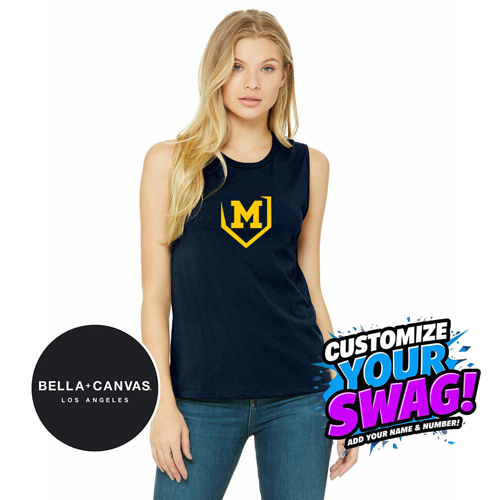 Bella + Canvas B6003 Women's Jersey Muscle Tank - Midland Bandits Baseball