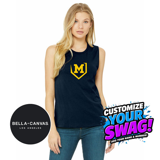 Bella + Canvas B6003 Women's Jersey Muscle Tank - Midland Bandits Baseball