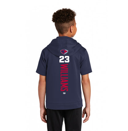 Sport-Tek Youth Sport-Wick Fleece Short Sleeve Hooded Pullover YST251 - Pasco Stingers Baseball