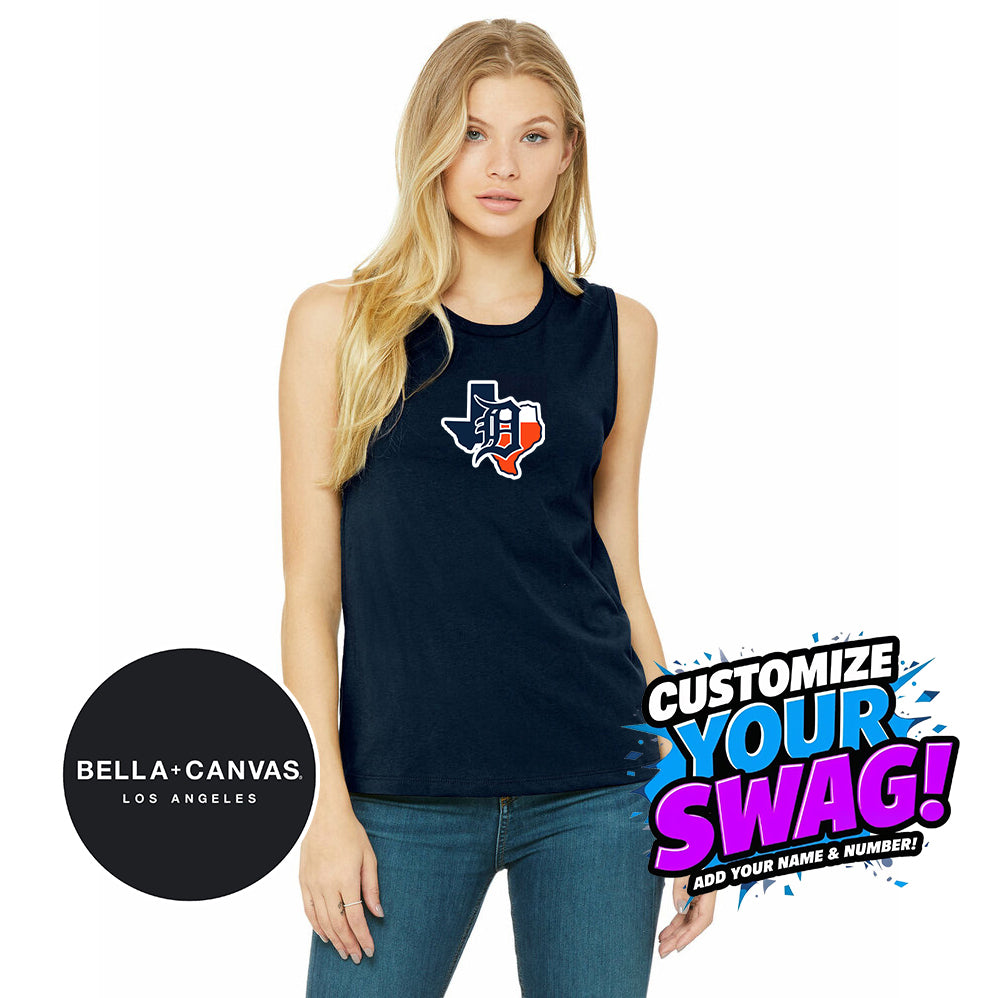 Bella + Canvas B6003 Women's Jersey Muscle Tank - Dallas Tigers Baseball