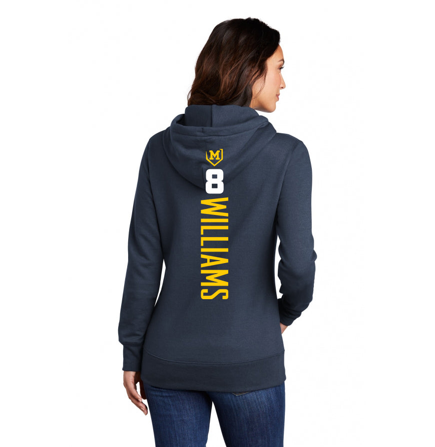 Port & Company Women's Core Fleece Pullover Hooded Sweatshirt LPC78H - Midland Bandits Baseball