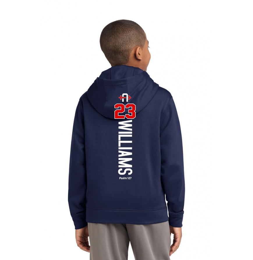 Sport-Tek Youth Sport-Wick Fleece Hooded Pullover YST244 - Arrows Baseball