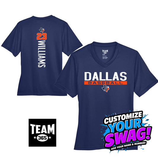 GAME TIME - Team 365 TT11W Women's Zone Performance T-Shirt - Dallas Tigers Baseball