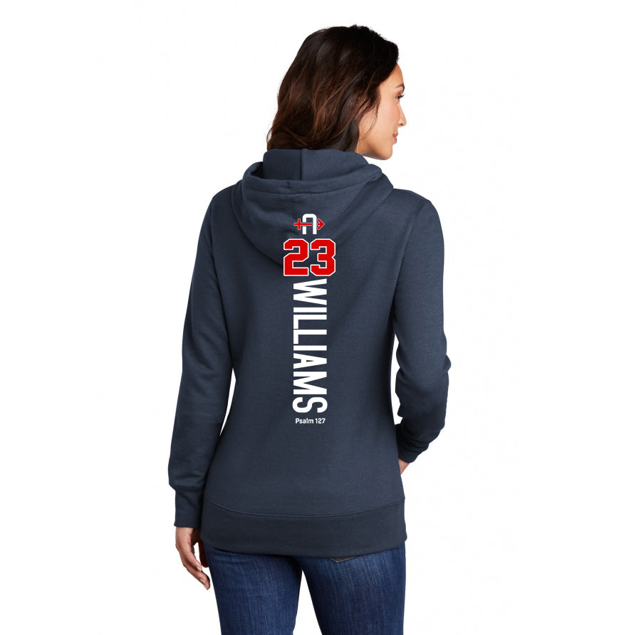 Port & Company Women's Core Fleece Pullover Hooded Sweatshirt LPC78H - Arrows Baseball