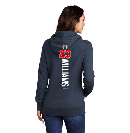 Port & Company Women's Core Fleece Pullover Hooded Sweatshirt LPC78H - Arrows Baseball