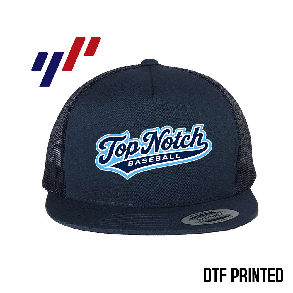 Yupoong 6006 Adult 5-Panel Classic Trucker Hat - DTF PRINTED - Top Notch Baseball