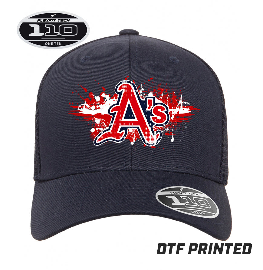 Flexfit 110M Adult 110reg Mesh Cap DTF PRINTED - Little Rock A's Baseball