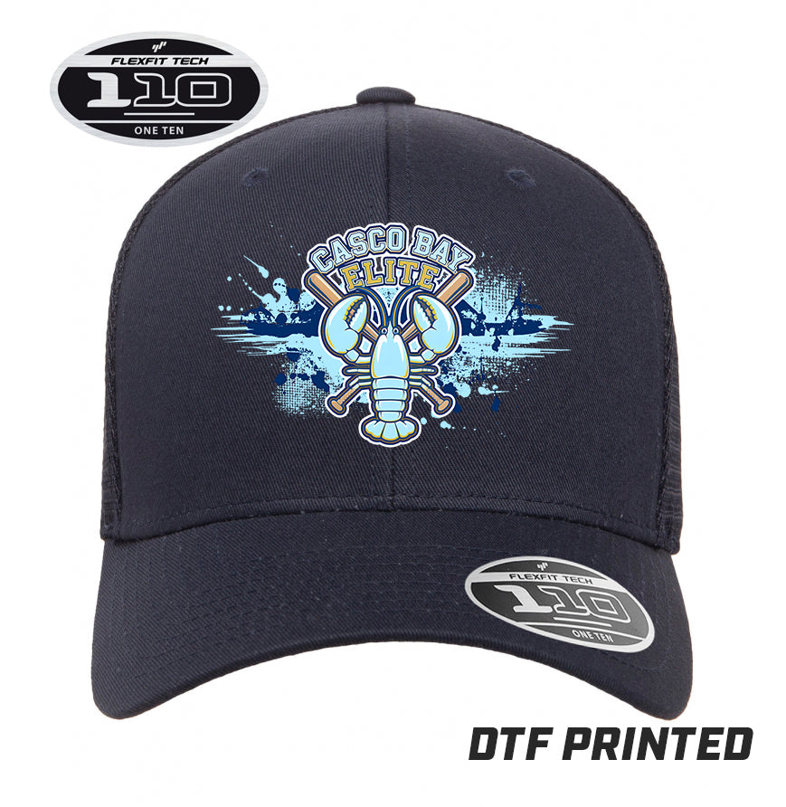 Flexfit 110M Adult 110reg Mesh Cap DTF PRINTED - Casco Bay Elite Baseball