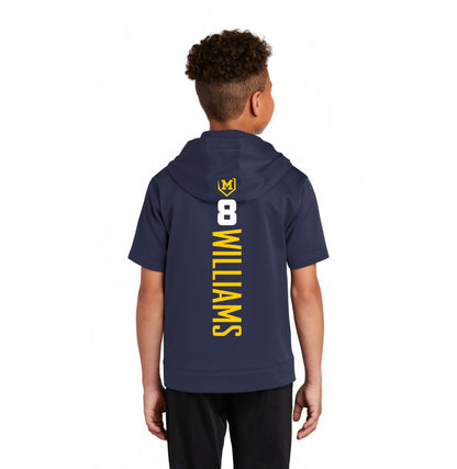 Sport-Tek Youth Sport-Wick Fleece Short Sleeve Hooded Pullover YST251 - Midland Bandits Baseball
