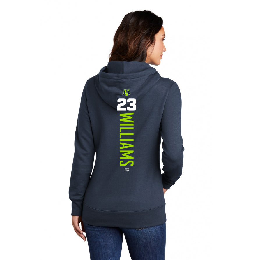 Port & Company Women's Core Fleece Pullover Hooded Sweatshirt LPC78H - VB Bombers Baseball