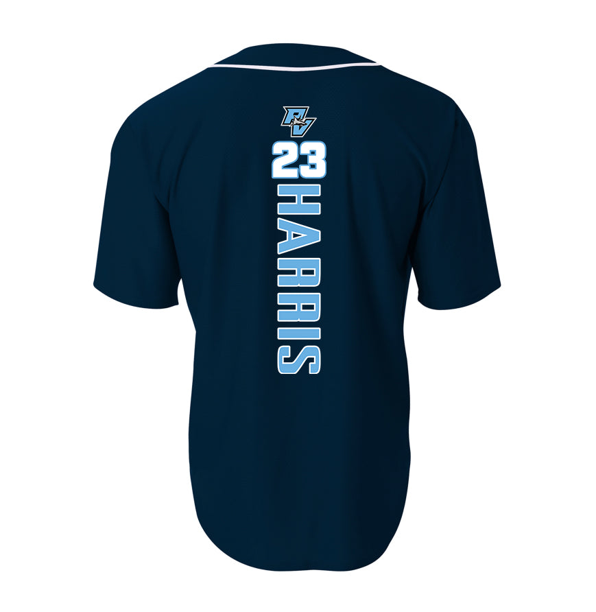 A4 Apparel N4184 Game Day Classic Baseball Jersey - PVAA Sharks