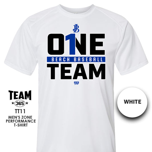Jax Beach Baseball - ONE TEAM (NO BACK PRINT)  - Crew - Performance T-Shirt - MULTIPLE COLORS AVAILABLE