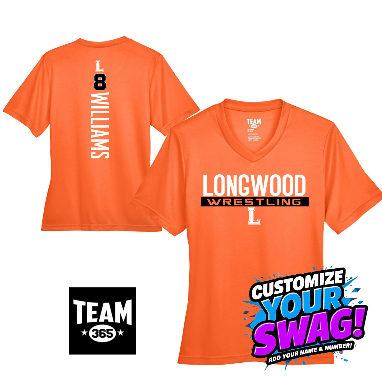 GAME TIME - Team 365 TT11W Women's Zone Performance T-Shirt - Longwood Wrestling