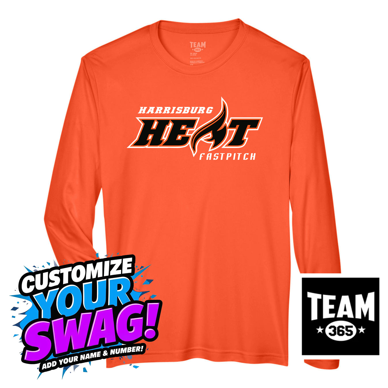 Team 365 Youth & Men's Zone Performance Long-Sleeve T-Shirt - Harrisburg Heat Softball