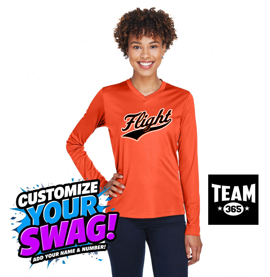 Team 365 TT11WL Women's Zone Performance Long-Sleeve T-Shirt - FCF Flight Baseball