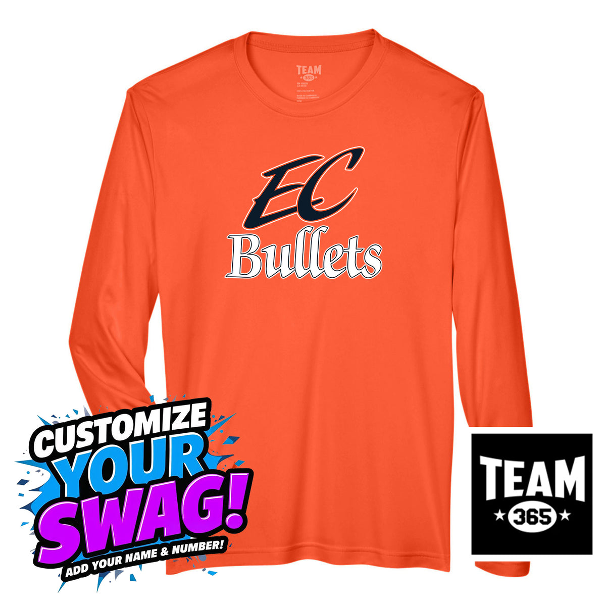 Team 365 Youth & Men's Zone Performance Long-Sleeve T-Shirt - EC Bullets Softball