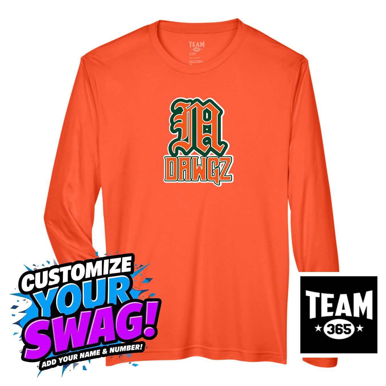 Team 365 Youth & Men's Zone Performance Long-Sleeve T-Shirt - Miami Metro Dawgz