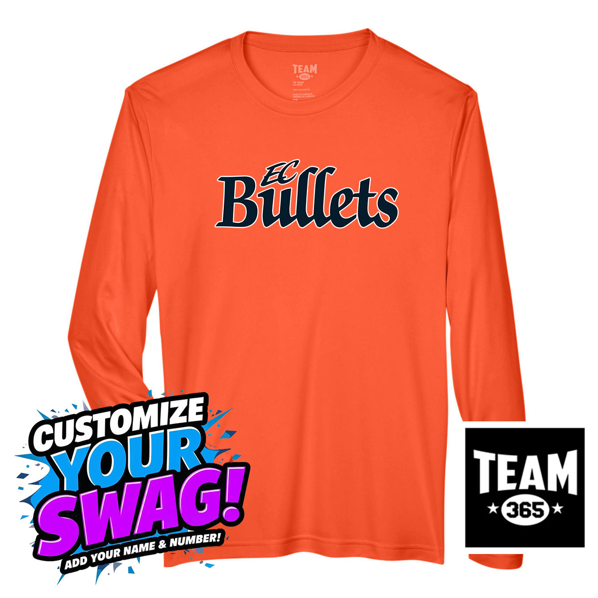 Team 365 Youth & Men's Zone Performance Long-Sleeve T-Shirt - EC Bullets Softball