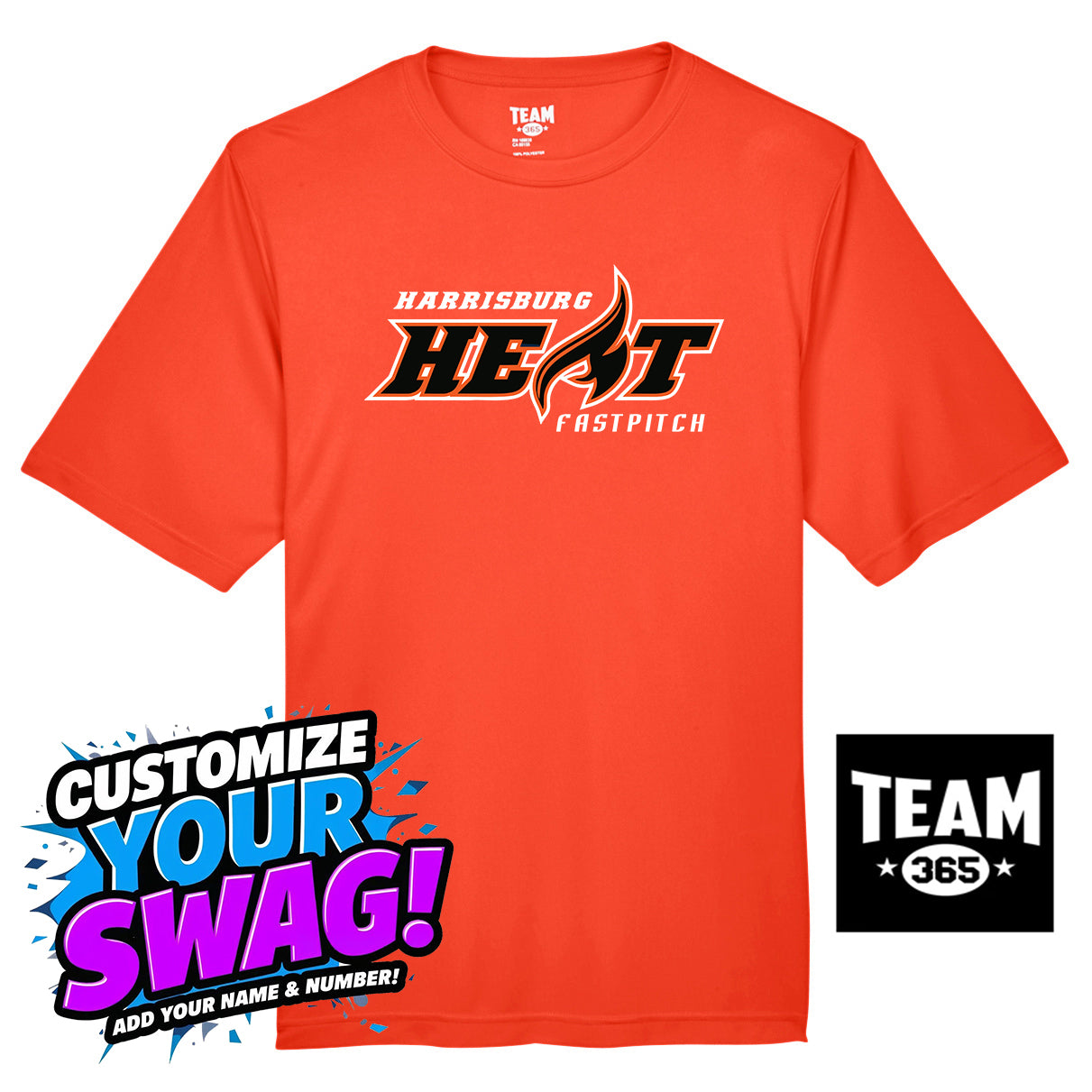 Team 365 Youth & Men's Zone Performance T-Shirt - Harrisburg Heat Softball