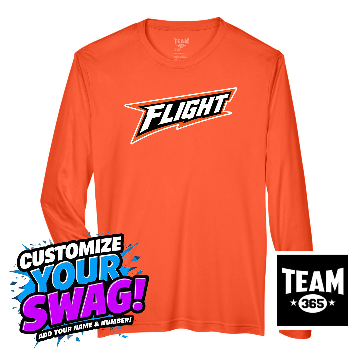 Team 365 Youth & Men's Zone Performance Long-Sleeve T-Shirt - FCF Flight Baseball