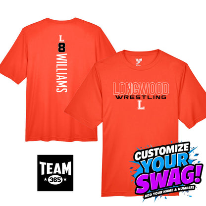 GAME TIME - Team 365 Youth & Men's Zone Performance T-Shirt - Longwood Wrestling