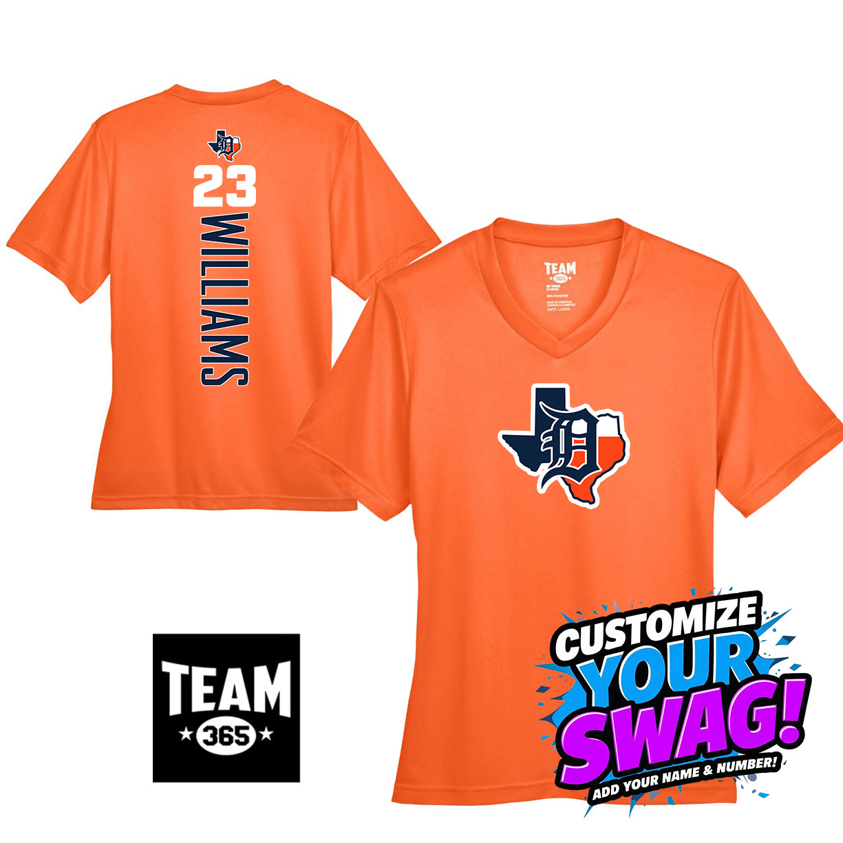 GAME TIME - Team 365 TT11W Women's Zone Performance T-Shirt - Dallas Tigers Baseball