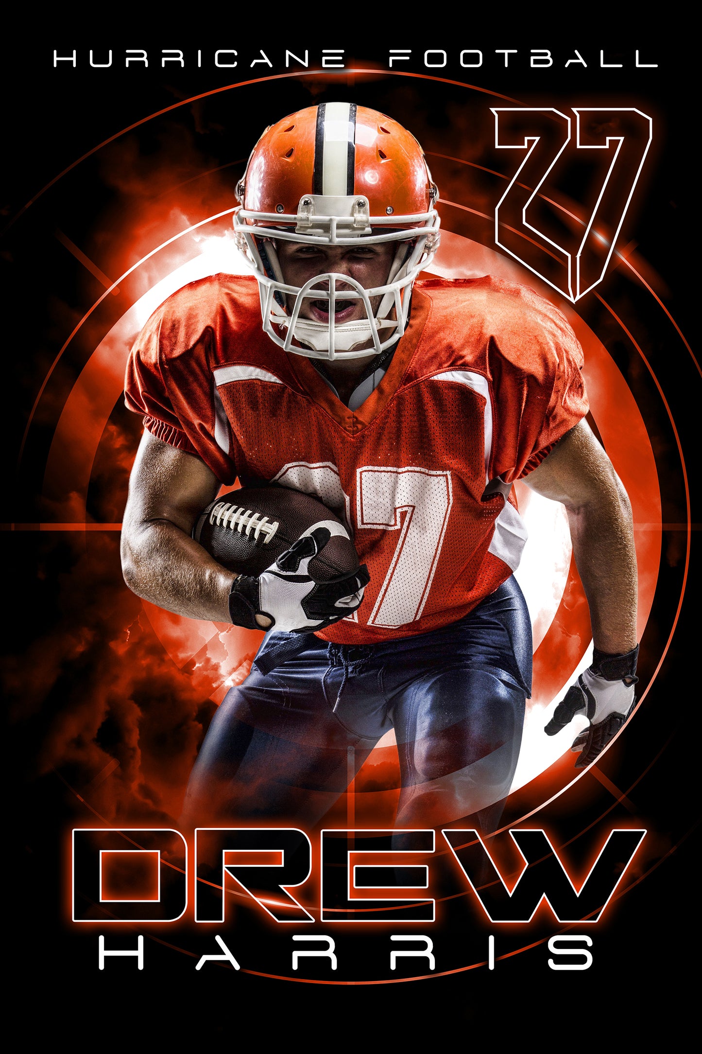 SPORTS POSTER/BANNER PHOTOSHOP TEMPLATE • PHOENIX RISING "HURRICANE"