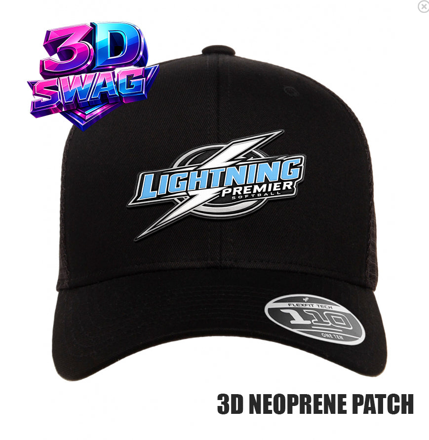 PV LIGHTNING PREMIER - 3D PATCH TEAM HATS - Flexfit 110M Mesh Hat