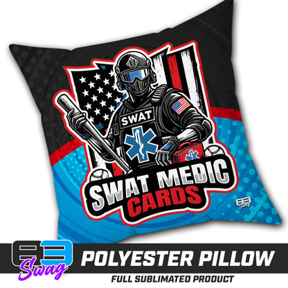 CUSTOM - Double Sided Polyester Square Pillow - Swat Medic Cards