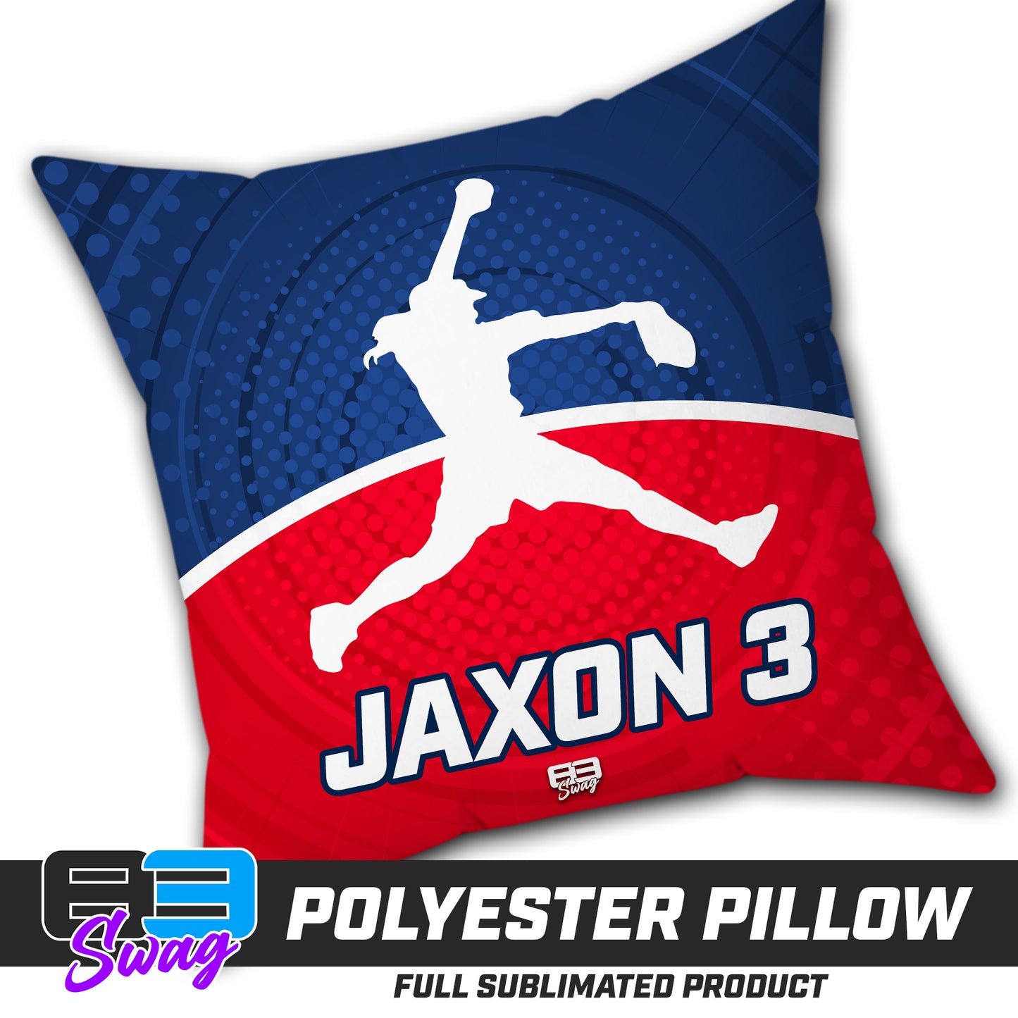 CUSTOM - Double Sided Polyester Square Pillow - KY Rockers Softball